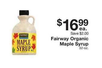Fairway Store Market Fairway Organic Maple Syrup offer