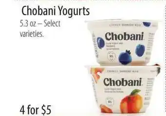 Market of Choice Chobani Yogurts offer