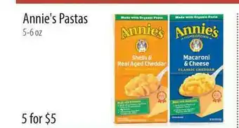 Market of Choice Annie's Pastas offer