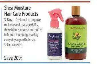 Market of Choice Shea Moisture Hair Care Products offer