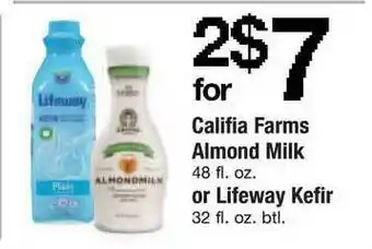 ACME Califia Farms Almond Milk Or Lifeway Kefir offer