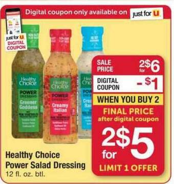 ACME Healthy Choice Power Salad Dressing offer