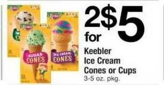 ACME Keebler Ice Cream Cones Or Cups offer