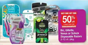 ACME Bic, Gillete, Venus Or Schick Disposable Razors offer