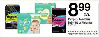 ACME Pampers Swaddlers Baby Dry Or Ninjamas offer