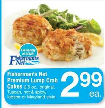 ACME Fisherman's Net Premium Lump Crab Cakes offer