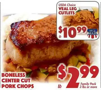 The Food Emporium Usda Choice Veal Leg Cutlets , Boneless Center Cut Pork Chops offer