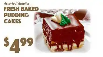 The Food Emporium Fresh Baked Pudding Cakes offer