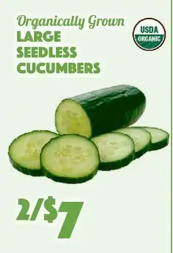 The Food Emporium Organically Grown Large Seedless Cucumbers offer
