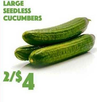 Large Seedless Cucumbers