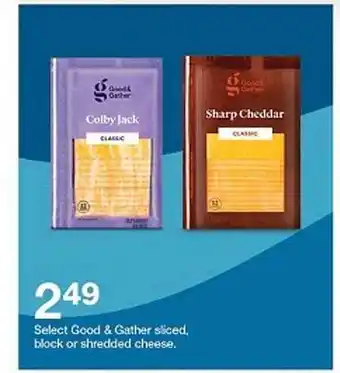Target Good & Gather Sliced, Block Or Shredded Cheese offer