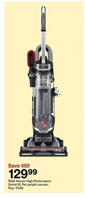 Target Hoover High Performance Swivel Xl Pet Upright Vacuum offer