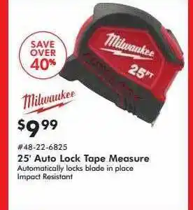 Valu Home Centers Milwaukee 25' Auto Lock Tape Measure offer