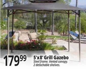 Ocean State Job Lot 5'x8' Grill Gazebo offer