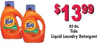 Miners County Market 92 oz. Tide Liquid Laundry Detergent offer