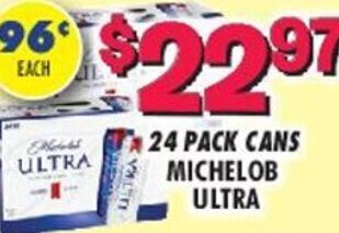 Miners County Market 24 Pack Cans Michelob Ultra offer