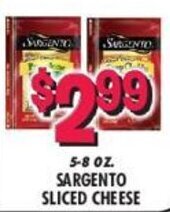 Miners County Market 5-8 oz. Sargento Sliced Cheese offer