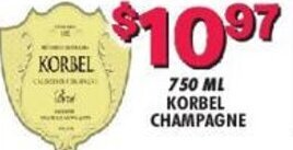 750 ml Korbel Champagne