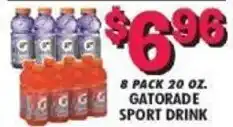 8 Pack 20 oz. Gatorade Sport Drink