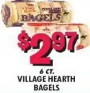 Miners County Market 6 ct. Village Hearth Bagels offer
