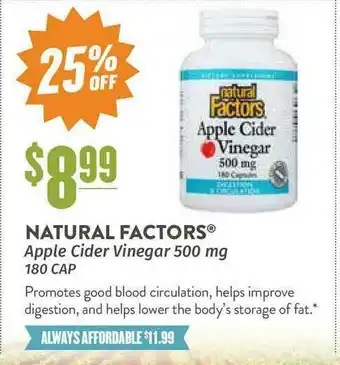 Natural Grocers Apple Cider Vinegarb500 Mg 180 CAP offer