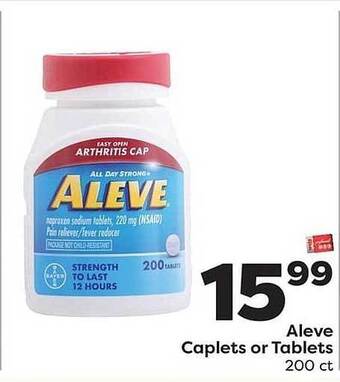 Weis Markets Aleve Caplets Or Tablets offer