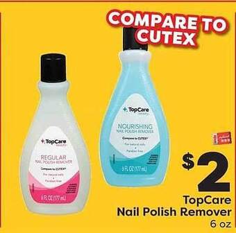 Weis Markets Topcare Nail Polish Remover offer
