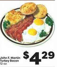 Weis Markets John F. Martin Turkey Bacon offer