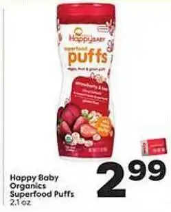 Weis Markets Happy Baby Organics Superfood Puffs offer