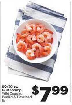 Weis Markets 50-70 Ct. Gulf Shrimp offer