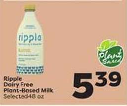 Weis Markets Ripple Dairy Free Plant-based Milk offer