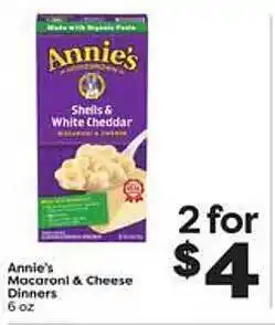 Weis Markets Annie's Macaroni & Cheese Dinners offer
