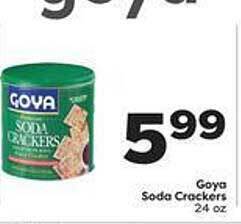 Weis Markets Goya Soda Crackers offer