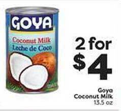 Weis Markets Goya Coconut Milk offer