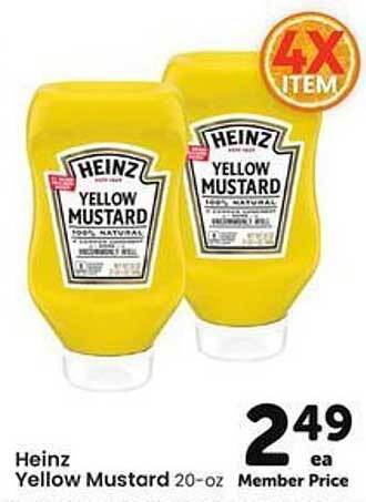 Safeway Heinz Yellow Mustard offer