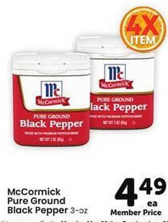Safeway McCormick Pure Ground Black Pepper offer