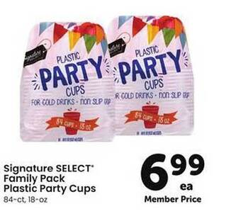 Safeway Signature Select® Family Pack Plastic Party Cups offer