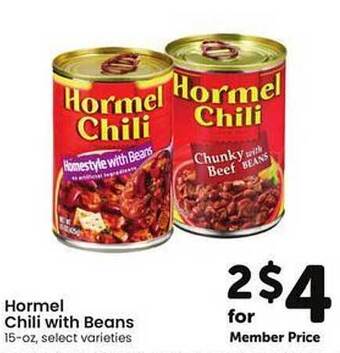 Safeway Hormel Chili With Beans offer
