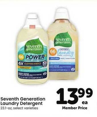 Safeway Seventh Generation Laundry Detergent offer