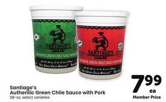Safeway Santiago's Authentic Green Chile Sauce With Pork offer