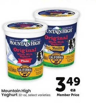 Safeway Mountain High Yoghurt offer