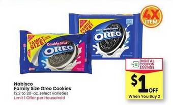 Safeway Nabisco Family Size Oreo Cookies offer