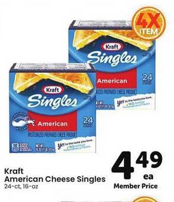 Safeway Kraft American Cheese Singles offer