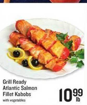 Lowes Foods Grill Ready Atlantic Salmon Fillet Kabobs offer