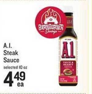 Lowes Foods A.I. Steak Sauce offer