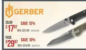 Bass Pro Gerber Zilch Fuse offer