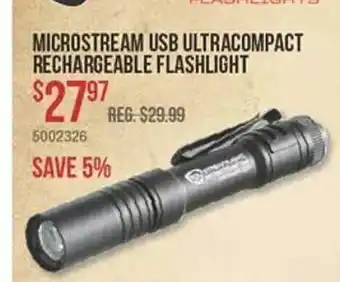 Microstream Usb Ultracompact Rechargeable Flashlight