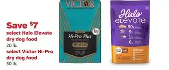 Pet Supplies Plus Halo Elevate Dry Dog Food Or Victor Hi-Pro Dry Dog Food offer