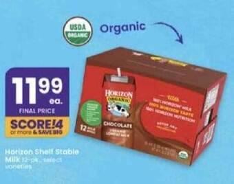 Albertsons Horizon Shelf Stable Milk offer