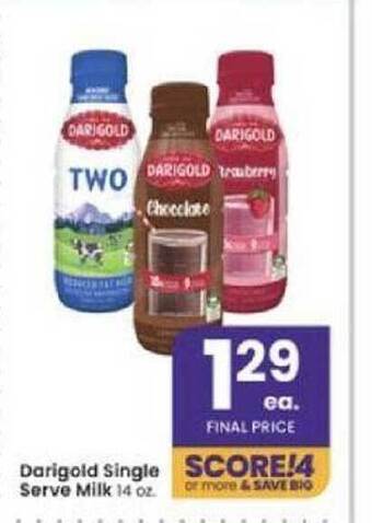 Albertsons Darigold Single Serve Milk offer